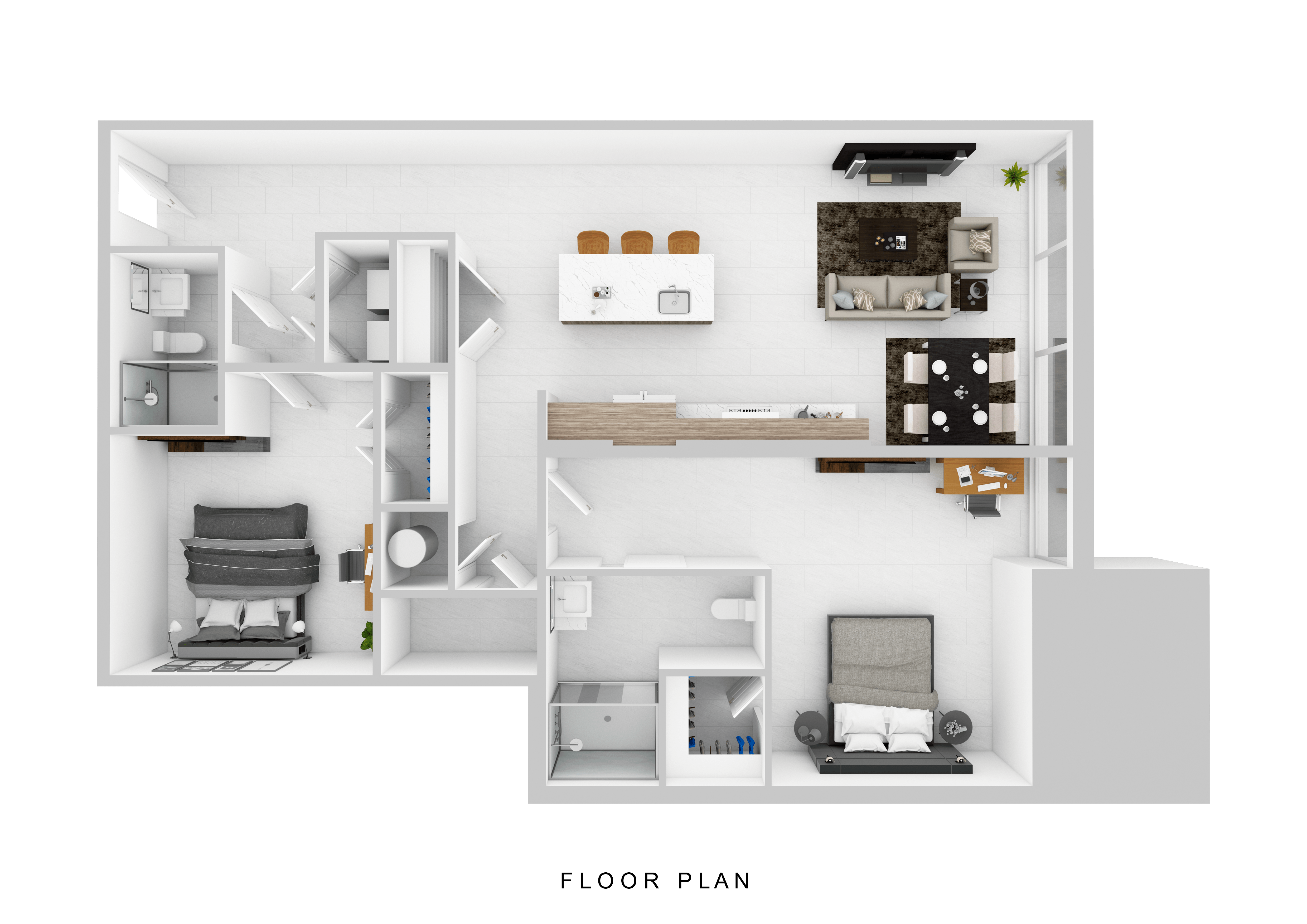 Floor plan layout diagram for D2